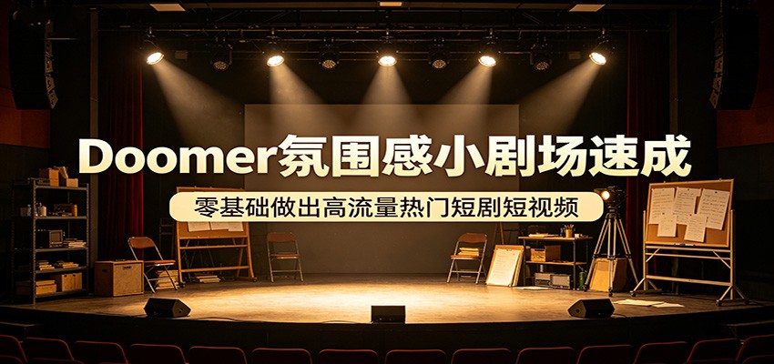Doomer氛围感小剧场速成,零基础做出高流量热门短剧短视频-智云网