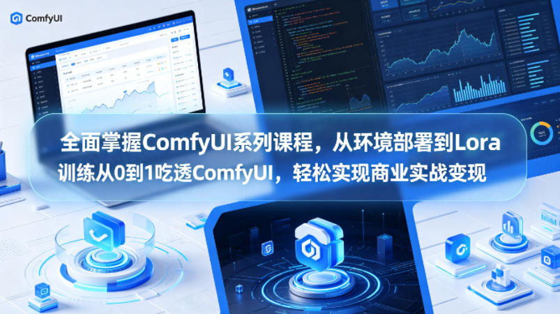 全面掌握ComfyUI系列课程,从环境部署到Lora训练从0到1吃透ComfyUI,轻松实现商业实战变现-智云网