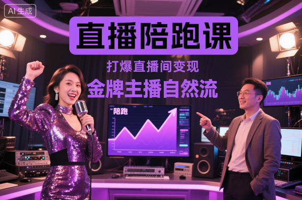 直播陪跑课,金牌主播自然流打爆直播间,复制高变现玩法-智云网