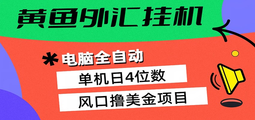 黄鱼外汇挂机:全自动赚美金、自动交易、风口项目-智云网