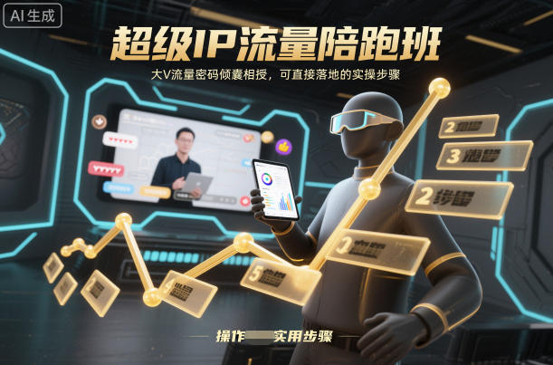 超级IP流量陪跑班,大V流量密码倾囊相授,可直接落地的实操步骤-智云网