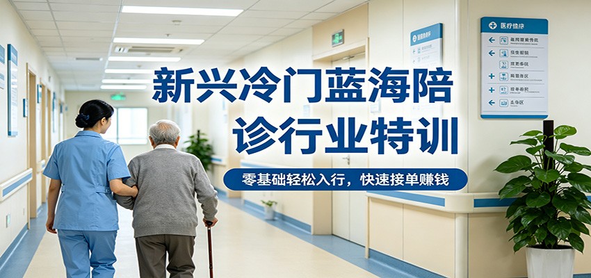 新兴冷门蓝海陪诊行业特训,零基础轻松入行,快速接单赚钱-智云网