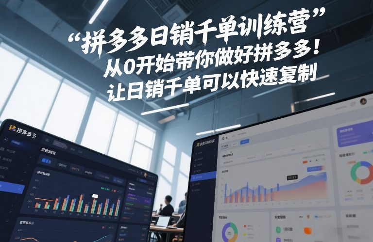 拼多多日销千单训练营,从0开始带你做好拼多多,让日销千单可以快速复制(更新26年1月)-智云网