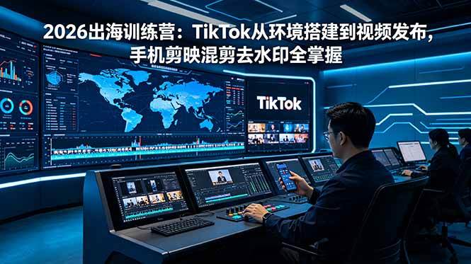 (18875期)2026出海训练营:TikTok从环境搭建到视频发布,手机剪映混剪去水印全掌握-智云网