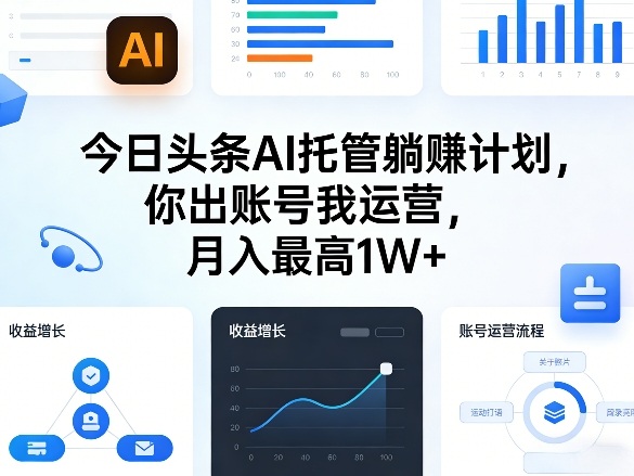 今日头条AI托管躺賺计划，你出账号我运营，月入最高1W+【揭秘】-智云网