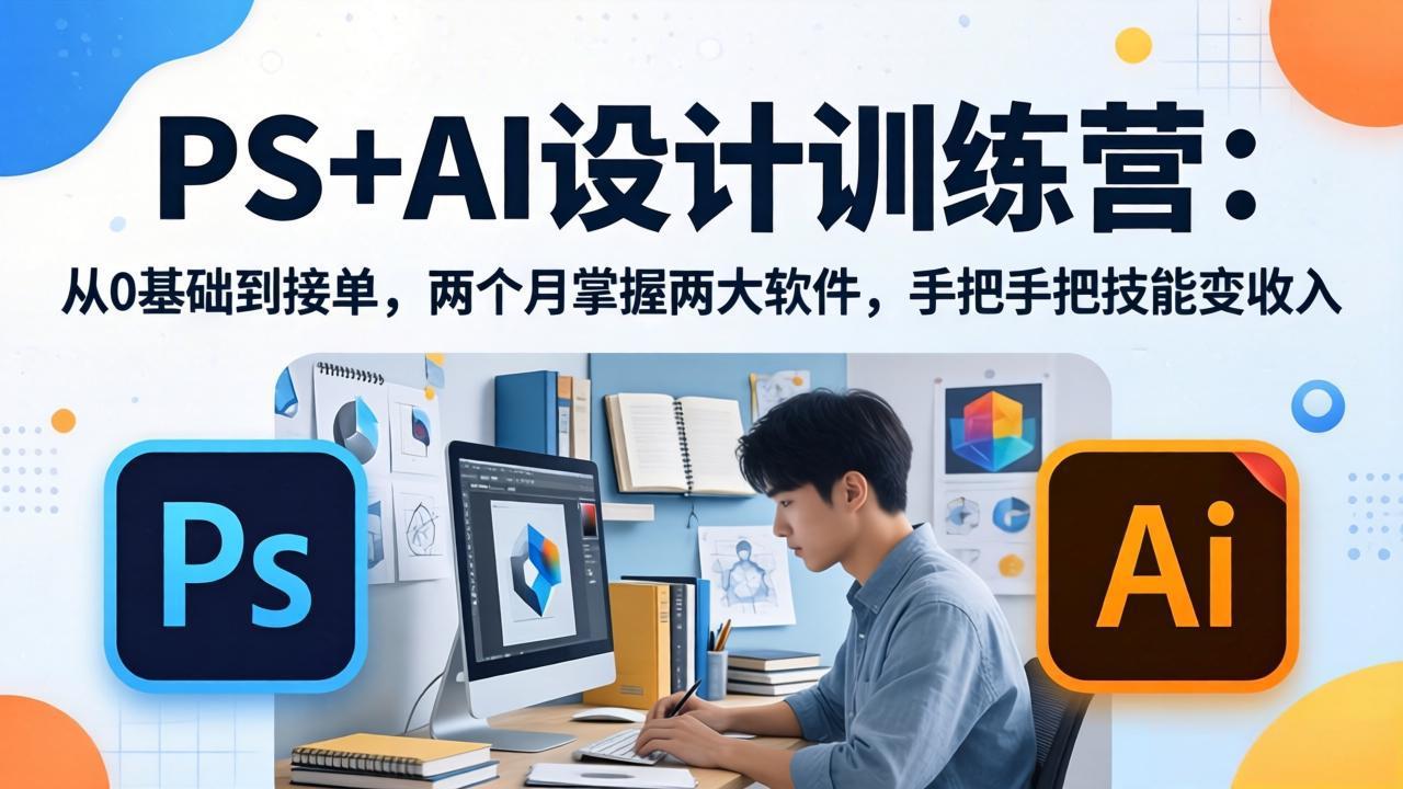 PS+AI设计训练营:从0基础到接单,两个月掌握两大软件,手把手把技能变收入-智云网