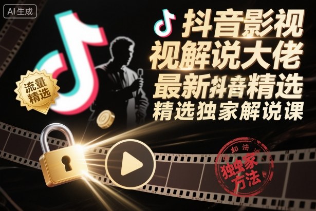 抖音影视解说大佬最新抖音进精选和独家方法,精选独家解说课(更新26年3月) 抖音影视解说大佬最新抖音进精选和独家方法,精选独家解说课(更新26年3月)