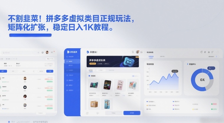 不割韭菜!拼多多虚拟类目正规玩法,矩阵化扩张,稳定日入1K教程【揭秘】-智云网