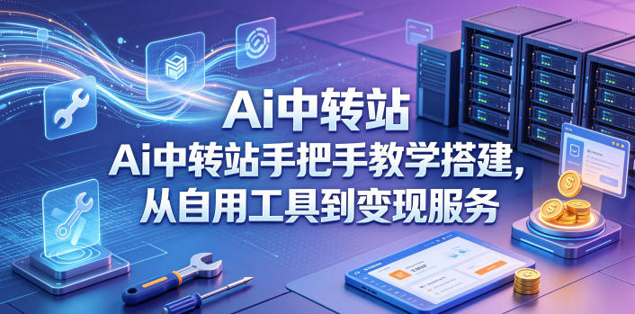 Ai中转站手把手教学搭建，从自用工具到变现服务-智云网