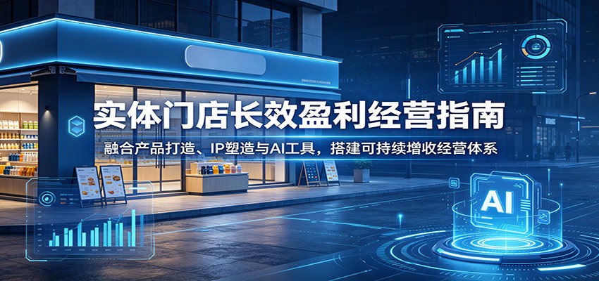 实体门店长效盈利经营指南:融合产品打造、IP塑造与AI工具,搭建可持续增收经营体系-智云网