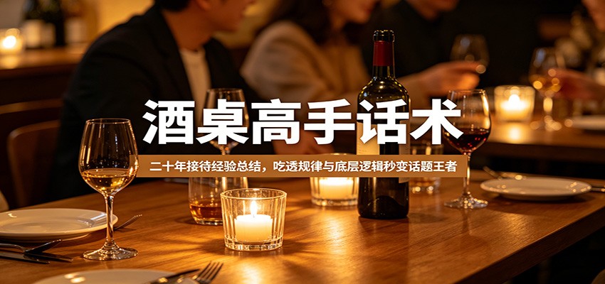 酒桌高手话术:二十年接待经验总结,吃透规律与底层逻辑秒变话题王者-智云网