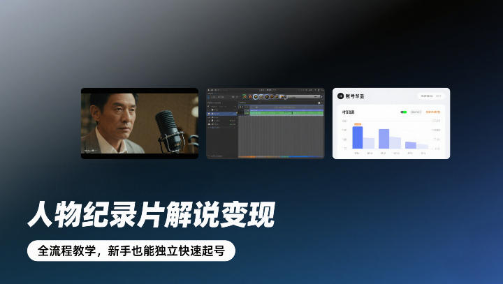 人物纪录片解说变现,全流程教学,新手也能独立快速起号-智云网