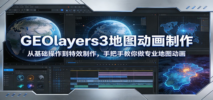 GEOlayers3地图动画制作:从基础操作到特效制作,手把手教你做专业地图动画-智云网