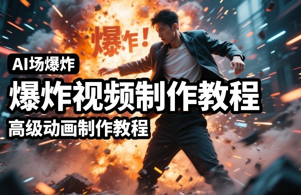 AI场景爆炸视频制作教程，利用人物实拍视频制作出高级的动画特效-智云网