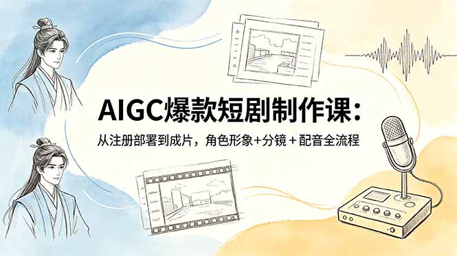 AIGC爆款短剧制作课:从注册部署到成片,角色形象+分镜+配音全流程-智云网
