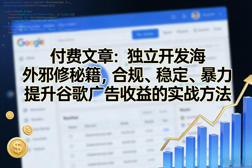 付费文章:独立开发海外邪修秘籍,合规、稳定、暴力提升谷歌广告收益的实战方法-智云网