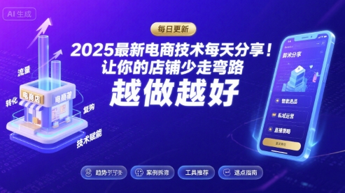 2026最新电商技术每天分享，让你的店铺少走弯路，越做越好(更新26年04月)-智云网