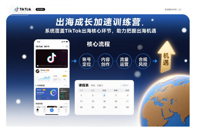 出海成长加速训练营，系统覆盖TikTok出海核心环节，助力把握出海机遇（更新）-智云网