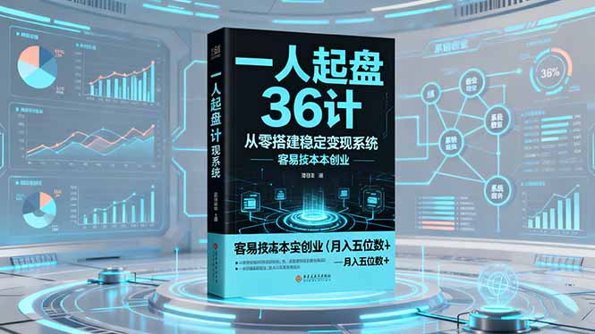 一人起盘36计：从零搭建稳定变现系统，实现低成本创业，月入五位数+-智云网