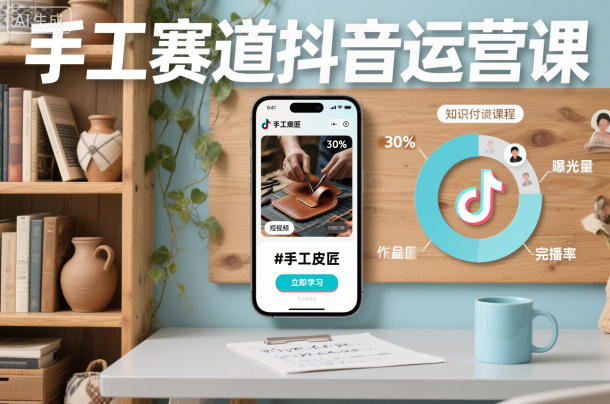 手工赛道抖音运营课，手工赛道流量运营-智云网